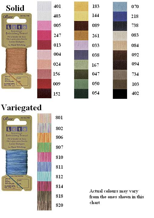 Leto Embroidery Thread Variegated Colour 820 (10m)