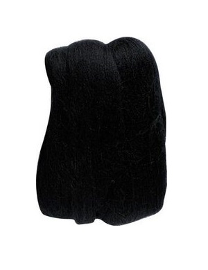 Natural Wool Roving - Black
