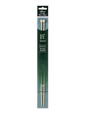 Bamboo Takumi Single Pointed 33cm Knitting Needles - 3.00mm
