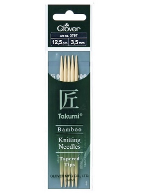 Bamboo Takumi Double Pointed 12.5cm Knitting Needles - 3.50mm