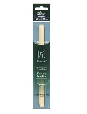 Takumi Double Point 20cm Knitting Needle 2.50mm