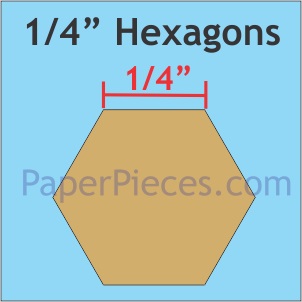 0.25 inch Hexagon Templates (200 pieces)