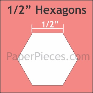 0.5 inch Hexagon Templates (125 pieces)