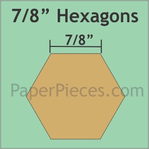 7/8 inch Hexagon Templates (72 pieces)