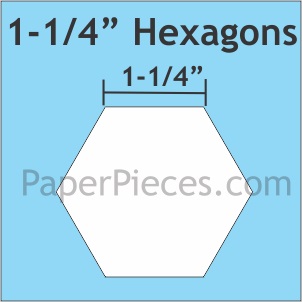 1.25 inch Hexagon Templates (75 pieces)