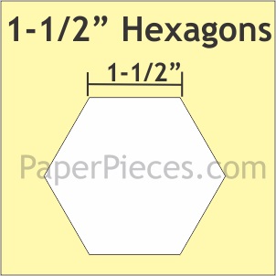1.5 inch Hexagon Templates (50 pieces)