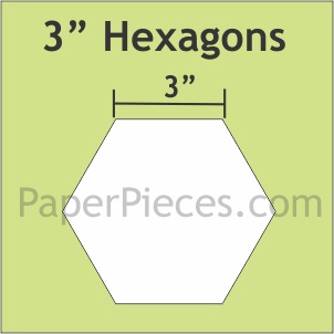 3.0 inch Hexagon Templates (25 pieces)